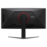 AOC CU34G4ZCA 34" Moniteur UltraWide gaming incurvé Noir/rouge, 1x DisplayPort, 2x HDMI, 1x USB-C, 2x USB-A, 250 Hz