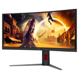 AOC CU34G4ZCA 34" Moniteur UltraWide gaming incurvé  Noir/Rouge, HDMI, DisplayPort, USB-C, 250 Hz