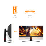 AOC CU34G4ZCA 34" Moniteur UltraWide gaming incurvé  Noir/Rouge, HDMI, DisplayPort, USB-C, 250 Hz