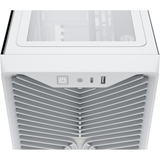 Corsair 3200D RS White boîtier midi tower Blanc | 1x USB-A | 1x USB-C | Verre Trempé