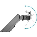 Digitus Support universel pour moniteur unique avec ressort à gaz, Support de moniteur Noir