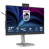 Philips 27B2U4601H/00 27" moniteur LED Argent/Noir, HDMI, DisplayPort, USB-C, Webcam, 120 Hz