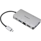 Targus USB-C DP Alt Mode Single Video 4K HDMI/VGA, Station d'accueil Gris, + 100W Power Delivery