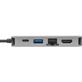 Targus USB-C DP Alt Mode Single Video 4K HDMI/VGA, Station d'accueil Gris, + 100W Power Delivery