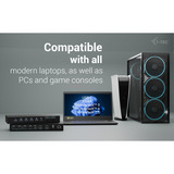 i-tec USB-C KVM Dock PRO, Station d'accueil Noir