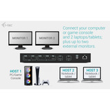 i-tec i-tec USB-C HDMI KVM Docking, Station d'accueil Noir