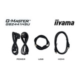 iiyama G-Master Black Hawk GB2441HSU-B1 23.8" Moniteur gaming  Noir, 144 Hz, HDMI, DisplayPort, USB, audio, AMD Free-Sync