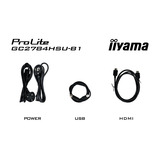 iiyama G-Master Red Eagle GC2784HSU-B1 27" Moniteur gaming incurvé Noir, 1x DisplayPort, 2x HDMI, 2x USB-A, 240 Hz