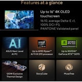ASUS ProArt P16 (H7606WP-RJ075X) 16" PC portable Copilot+  Noir | Ryzen AI 9 HX 370 | RTX 5070 | 64 Go | 1 To SSD