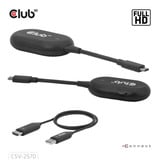 Club 3D Émetteur et récepteur USB-C vers HDMI sans fil, Adaptateur Noir