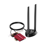 Cudy AX5400 Wi-Fi 6E Bluetooth 5.3 PCI-E Adapter, Adaptateur WLAN Rouge