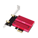 Cudy AX5400 Wi-Fi 6E Bluetooth 5.3 PCI-E Adapter, Adaptateur WLAN Rouge
