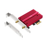 Cudy AX5400 Wi-Fi 6E Bluetooth 5.3 PCI-E Adapter, Adaptateur WLAN Rouge