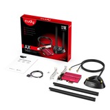 Cudy AX5400 Wi-Fi 6E Bluetooth 5.3 PCI-E Adapter, Adaptateur WLAN Rouge