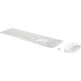 HP 650 set de bureau sans fil Blanc, Layout BE (AZERTY), Plunger, 100%, 1200 - 4000 dpi
