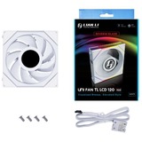 Lian Li UNI FAN TL 120 LCD Reverse Blade ventilateur de boîtier RGB  Blanc, 120 x 124 x 28 mm