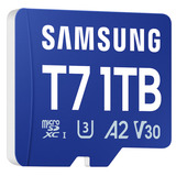Samsung T7 microSDXC 1 To, Carte mémoire Bleu
