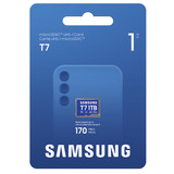 Samsung T7 microSDXC 1 To, Carte mémoire Bleu