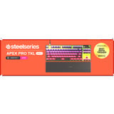 SteelSeries RGB clavier gaming mécanique Néon jaune, Layout US (QWERTY), SteelSeries OmniPoint 3.0, 80% (TKL)