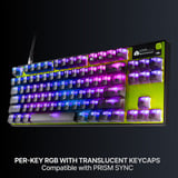 SteelSeries RGB clavier gaming mécanique Néon jaune, Layout US (QWERTY), SteelSeries OmniPoint 3.0, 80% (TKL)