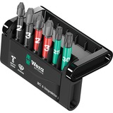 Wera Bit-Check 6 Impaktor 1 SB, 1/4", 6 pièces, Set d'embouts de vissage Revêtement diamant, extrêmement durable