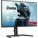 iiyama G-Master Red Eagle GB2771QSU-B1 27" Moniteur gaming  Noir, 200 Hz, HDMI, DisplayPort, USB-C, audio, NVIDIA G-Sync