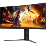 AOC CU34G4 34" Moniteur UltraWide gaming incurvé Noir/rouge, 1x DisplayPort, 2x HDMI, 180 Hz