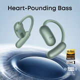 Anker Soundcore AeroFit 2 open-ear headset casque oreille ouverte Vert, Bluetooth 5.4, IP55, 10h