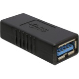 DeLOCK USB 3.0-A female/female, Raccord Noir