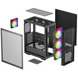 DeepCool MATREXX 55 Mesh V4 C boîtier midi tower Noir | 1x USB-A | 1x USB-C | RGB | Verre Trempé