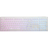 Ducky One 3 Classic White, clavier gaming Blanc/Argent, Layout BE, Red Cherry MX RGB, LED RGB, ABS