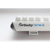 Ducky One 3 Classic White, clavier gaming Blanc/Argent, Layout BE, Red Cherry MX RGB, LED RGB, ABS