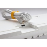 Ducky One 3 Classic White, clavier gaming Blanc/Argent, Layout BE, Red Cherry MX RGB, LED RGB, ABS
