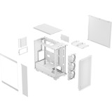 Fractal Design Epoch RGB boîtier midi tower Blanc | 2x USB-A | 1x USB-C | RGB | Verre Trempé