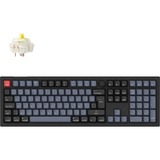 Keychron V6 Max-D4Z QMK RGB clavier mécanique Noir, Layout BE (AZERTY), Gateron Jupiter Banana, 100%, Hot-swappable, Bluetooth, 2.4GHz