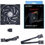 Lian Li UNI FAN TL 140 Reverse Blade ventilateur de boîtier RGB  Noir, 140 x 144 x 28 mm, PWM