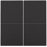 Niko Kit de finition pour interrupteur électronique quadruple ou plaque centrale à bouton-poussoir Noir brillant
