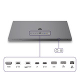 Philips Brilliance 27E3U7903 27" 5K Ultra HD Moniteur Gris, 1x HDMI, 2x USB-C, 2x USB-A, 2x Thunderbolt, 1x RJ-45, Webcam
