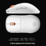 SteelSeries Sensei Pro Mini, Souris gaming Blanc, 100 - 42 000 DPI, 8K, UWB / 6 GHz
