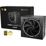 be quiet! Pure Power 13 M alimentation modulaire 1000 watt Noir, 1x 12V-2x6, 4x PCIe, semi-passive, 80 Plus Gold, 1000 W, 100 - 240 V, 1050 W, 50/60 Hz, 12 A, 6 A