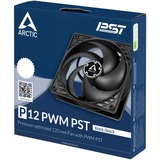 ARCTIC P12 PWM PST ventilateur de boîtier Noir, 120 x 120 x 25 mm