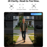 Aqara Camera de sonnette G400 (filaire), Sonnette de porte Noir, 2K