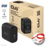 Club 3D Chargeur de voyage PPS 65W technologie GAN, un port USB Type-C Noir