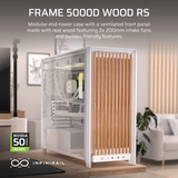 Corsair FRAME 5000D WOOD RS boîtier midi tower Blanc/bois | 3x USB-C | Window