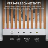 Corsair FRAME 5000D WOOD RS boîtier midi tower Blanc/bois | 3x USB-C | Window