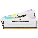 Corsair Vengeance RGB PRO SL 16 Go DDR4-3200 (2x 8 Go) mémoire vive Blanc, CMH16GX4M2E3200C16W, XMP 2.0