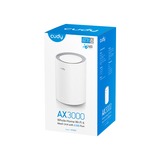Cudy M3000 (1-Pack), Routeur maillé Blanc, AX3000 2.5G Mesh Wi-Fi 6