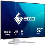 EIZO FlexScan EV3240X-WT 32" 4K UHD Moniteur  Blanc, 2x HDMI, DisplayPort, 3x USB-A, USB-B, 2x USB-C, RJ-45