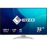 EIZO FlexScan EV3240X-WT 32" 4K Ultra HD Moniteur Blanc, 1x DisplayPort, 2x HDMI, 2x USB-C, 3x USB-A, 1x RJ-45