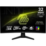 MSI MAG 32CQ6F 31.5" Moniteur gaming incurvé Noir, 1x DisplayPort, 2x HDMI, 180 Hz